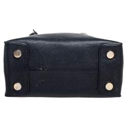 Pre Owned Michael Kors Black Leather Mini Mercer Tote