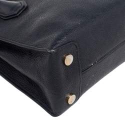 Pre Owned Michael Kors Black Leather Mini Mercer Tote