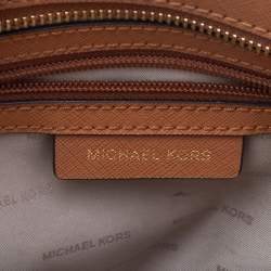 Pre Owned حقيبة ساتشل مايكل كورس سيلما جلد بني مبطن هرمي مرصع 