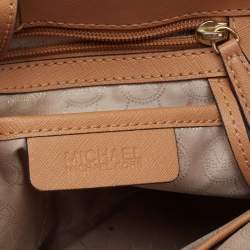 Pre Owned Michael Kors Brown Saffiano Leather Savannah Satchel