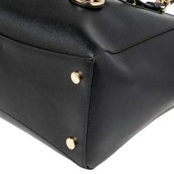 Pre Owned Michael Kors Black Leather Voyager Tote 