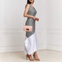 Pre Owned Michael Kors Pink Quilted Leather Small Sloan Crossbody Bag 