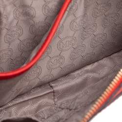 مملوكة مسبقًا Michael Kors Red Saffiano Leather Jet Set Camera Crossbody Bag