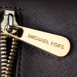 Pre Owned حقيبة يد توتس مايكل كورس جيت سيت ترافيل جلد بني داكن كبيرة 