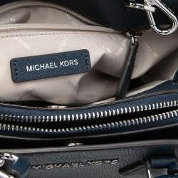  Michael Kors Blue Leather Savannah Satchel