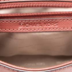 Pre Owned Michael Kors Maroon Leather Mini Ava Crossbody Bag