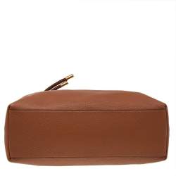 Pre Owned Michael Kors Brown Leather Skorpios Hobo