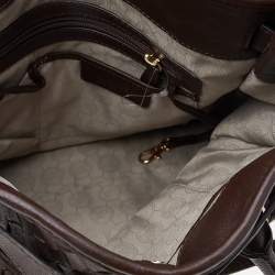 مملوكة مسبقًا MICHAEL Michael Kors Brown Woven Leather Hamilton Tote