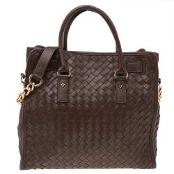 مملوكة مسبقًا MICHAEL Michael Kors Brown Woven Leather Hamilton Tote