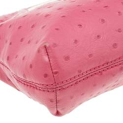 مملوكة مسبقًا حقيبة كلتش مايكل مايكل كورس بركلي جلد نقش نعام وردي