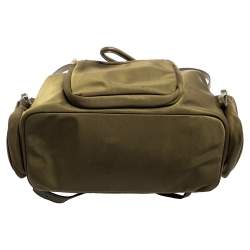 Pre Owned حقيبة ظهر مايكل كورس كارغو ابي متوسطة جلد ونايلون أخضر ميليتري