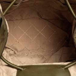 Pre Owned حقيبة ظهر مايكل كورس كارغو ابي متوسطة جلد ونايلون أخضر ميليتري