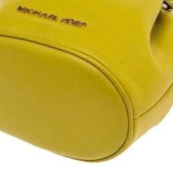 Pre Owned Michael Kors Apple Green Leather Jules Bucket Bag