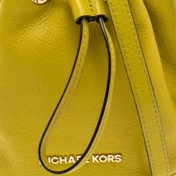 Pre Owned Michael Kors Apple Green Leather Jules Bucket Bag