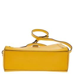 Pre Owned Michael Kors Yellow Leather Sylvie Crossbody Bag