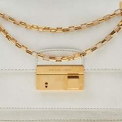 مملوكة مسبقًا Michael Kors White Leather Medium Cece Shoulder Bag