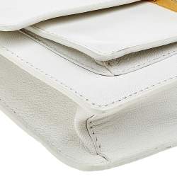 مملوكة مسبقًا Michael Kors White Leather Medium Cece Shoulder Bag