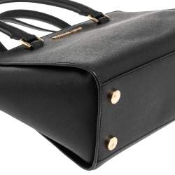 Pre Owned Michael Kors Black Leather Selma Satchel