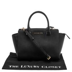 Pre Owned Michael Kors Black Leather Selma Satchel
