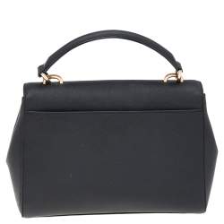 Pre Owned Michael Kors Black Leather Small Ava Top Handle Bag