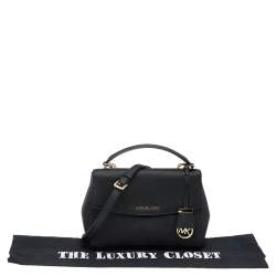 Pre Owned Michael Kors Black Leather Small Ava Top Handle Bag