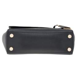 Pre Owned Michael Kors Black Leather Small Ava Top Handle Bag