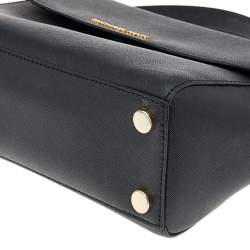 Pre Owned Michael Kors Black Leather Small Ava Top Handle Bag