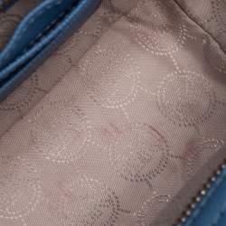 Pre Owned حقيبة كروس مايكل كورس سيلما جلد أزرق فاتح ميني