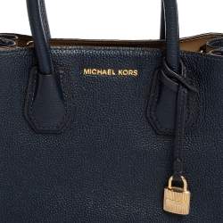 Pre Owned حقيبة يد مايكل كورس ميني ميرسر جلد أزرق