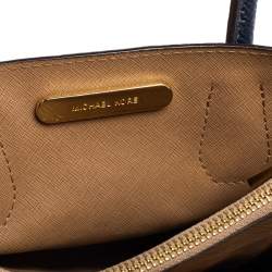 Pre Owned حقيبة يد مايكل كورس ميني ميرسر جلد أزرق