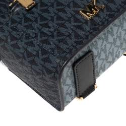 Pre Owned حقيبة ظهر مايكل كورس جيسا قابلة للتحويل كانفاس مقوى بالشعار وجلد بني/بني فاتح 