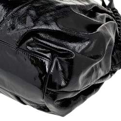Michael Kors Black Patent Leather Chain Hobo