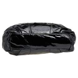 Michael Kors Black Patent Leather Chain Hobo