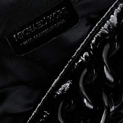 Michael Kors Black Patent Leather Chain Hobo