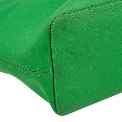 Pre Owned حقيبة يد مايكل كورس ترافيل جت ست جلد أخضر صغيرة