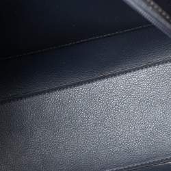 Pre Owned حقيبة يد توتس مايكل كورس كيمبيرلي جلد وكانفاس بالشعار أزرق