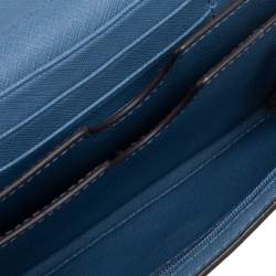 Pre Owned Michael Kors Blue Leather Crossbody Bag