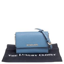 Pre Owned Michael Kors Blue Leather Crossbody Bag