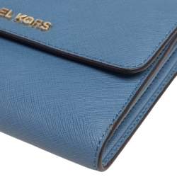 Pre Owned Michael Kors Blue Leather Crossbody Bag