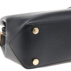 Pre Owned حقيبة ساتشل مايكل كورس فلورنس جلد أسود