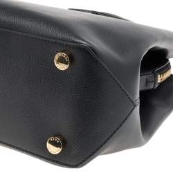 Pre Owned حقيبة ساتشل مايكل كورس فلورنس جلد أسود