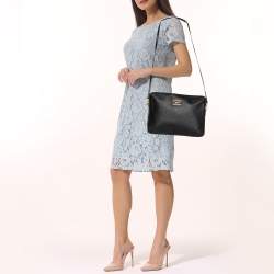 Pre Owned Michael Kors Black Leather Laptop Case