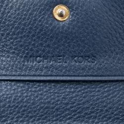 Pre Owned Michael Kors Blue Leather Wallet