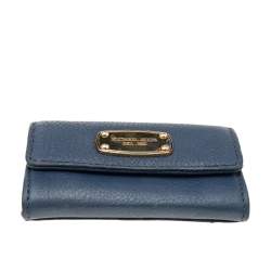 Pre Owned Michael Kors Blue Leather Wallet