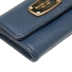 Pre Owned Michael Kors Blue Leather Wallet