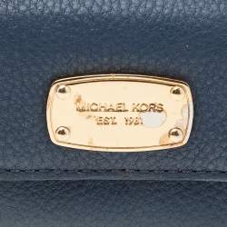 Pre Owned Michael Kors Blue Leather Wallet