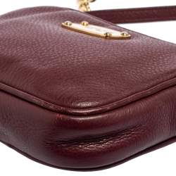 مملوكة مسبقًا Michael Kors Burgundy Leather Camera Crossbody Bag