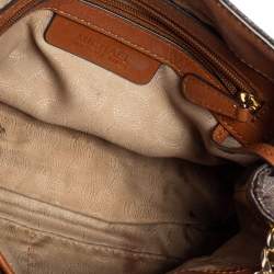 مملوكة مسبقًا حقيبة يد مايكل كورس جت ست كانفاس مقوى مميز بني