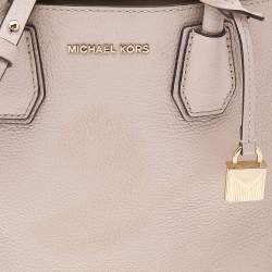 Pre Owned Michael Kors Blush Pink Leather Mini Mercer Tote