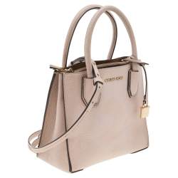 Pre Owned Michael Kors Blush Pink Leather Mini Mercer Tote